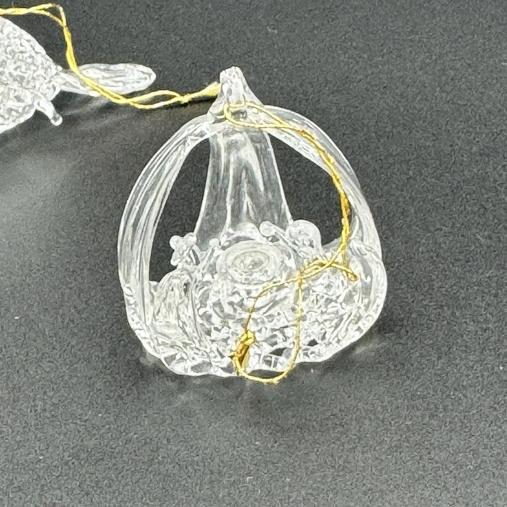 Vintage Spun Glass Christmas Ornaments Set of 5 Angel Bird‎ Star Holiday Decor